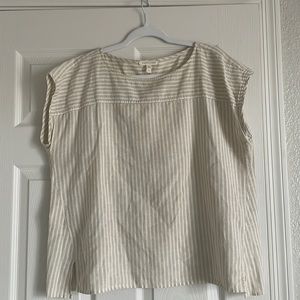 Eileen Fisher hemp and cotton Striped Top